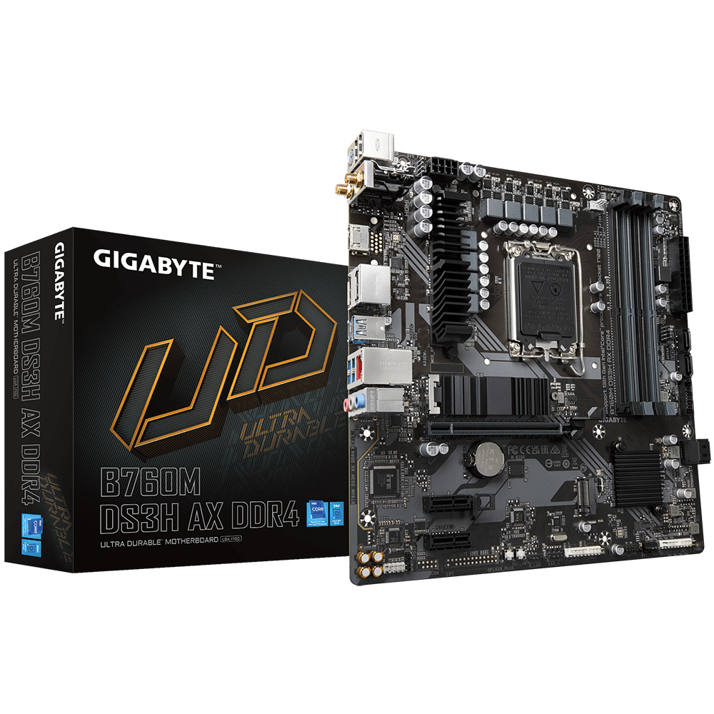 Bekijk afbeelding 6 van Gigabyte 1700 B760M DS3H AX DDR4 - DDR4/M.2/DP/HDMI/mATX